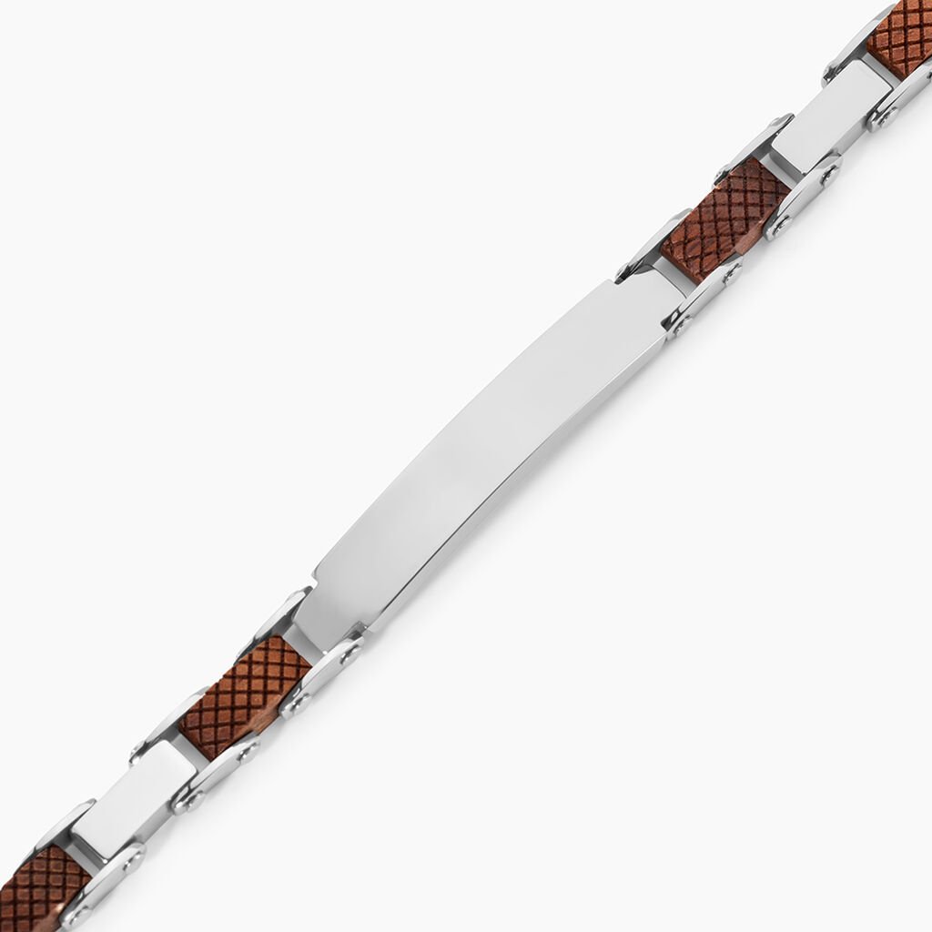 Bracelet Identité Acier Blanc Jorg - Bracelets Homme | Histoire d’Or