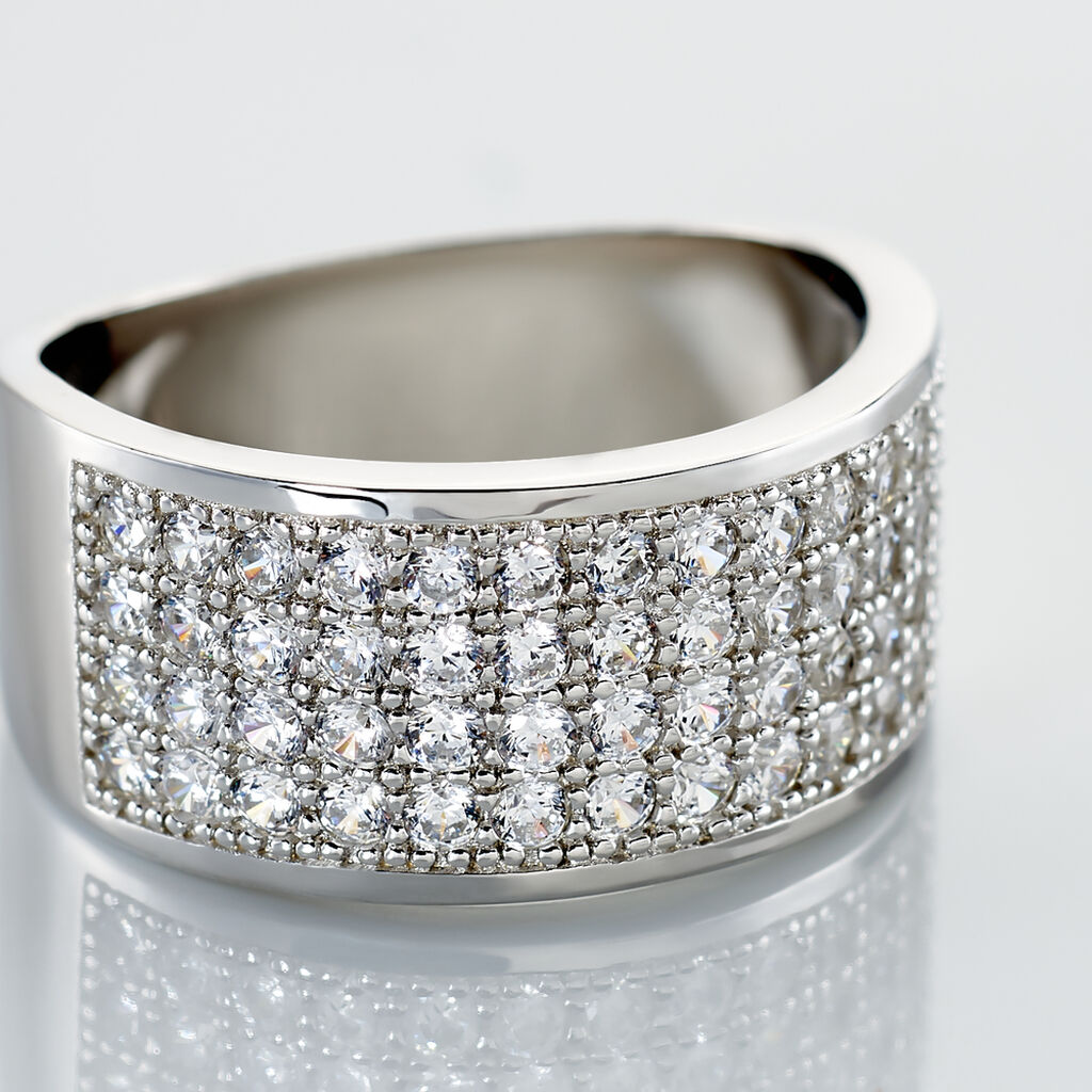 Bague Cecelia Argent Blanc Oxyde De Zirconium - Bagues avec pierre Femme | Histoire d’Or