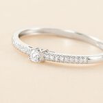 Bague Eliisa Or Blanc Diamant - Bagues solitaires Femme | Histoire d&rsquo;Or