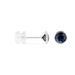 Boucles D'oreilles Puces Edy Serti Clos Or Blanc Saphir - Clous d'oreilles Famille | Histoire d’Or