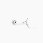 Boucles D'Oreilles Puces Sabia Argent Blanc Oxyde De Zirconium - Boucles d'oreilles fantaisie Femme | Histoire d&rsquo;Or