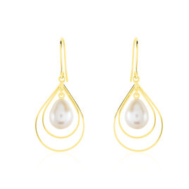 Boucles D'oreilles Pendantes Martyna Or Jaune Perle De Culture - Boucles d'oreilles pendantes Femme | Histoire d’Or