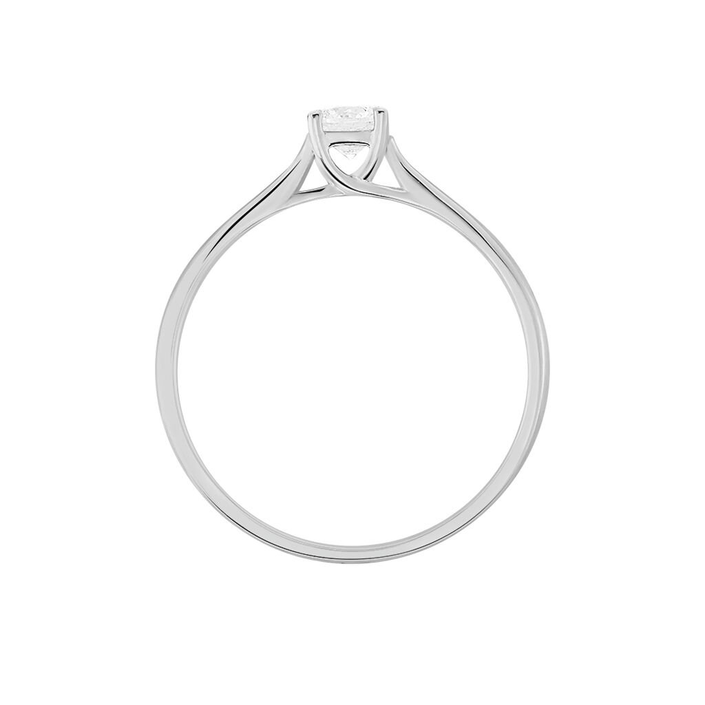 Bague Solitaire Victoria Or Blanc Diamant - Bagues solitaires Femme | Histoire d’Or