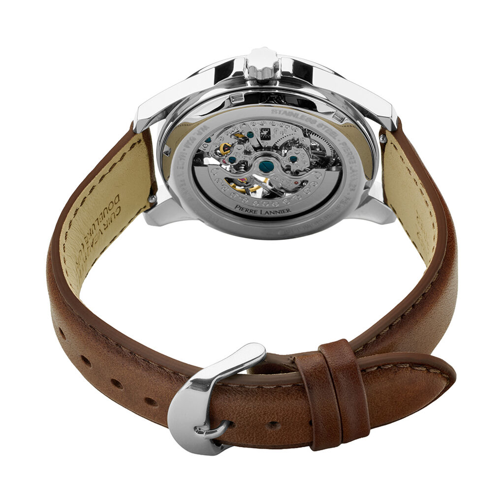 Montre Pierre Lannier Lannier Skeletom Noir - Montres m&eacute;caniques Homme | Histoire d&rsquo;Or