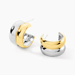 Cr&eacute;oles Perfect Match Acier Bicolore - Boucles d'oreilles cr&eacute;oles Femme | Histoire d&rsquo;Or