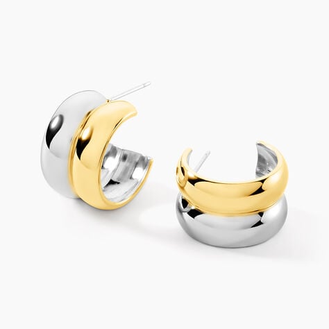 Cr&eacute;oles Perfect Match Acier Bicolore - Boucles d'oreilles cr&eacute;oles Femme | Histoire d&rsquo;Or