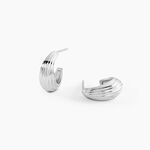 Cr&eacute;oles Jennie Argent Blanc - Boucles d'oreilles cr&eacute;oles Femme | Histoire d&rsquo;Or