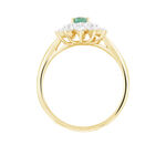 Bague Ivan Or Jaune Emeraude Et Diamant - Bagues solitaires Femme | Histoire d&rsquo;Or