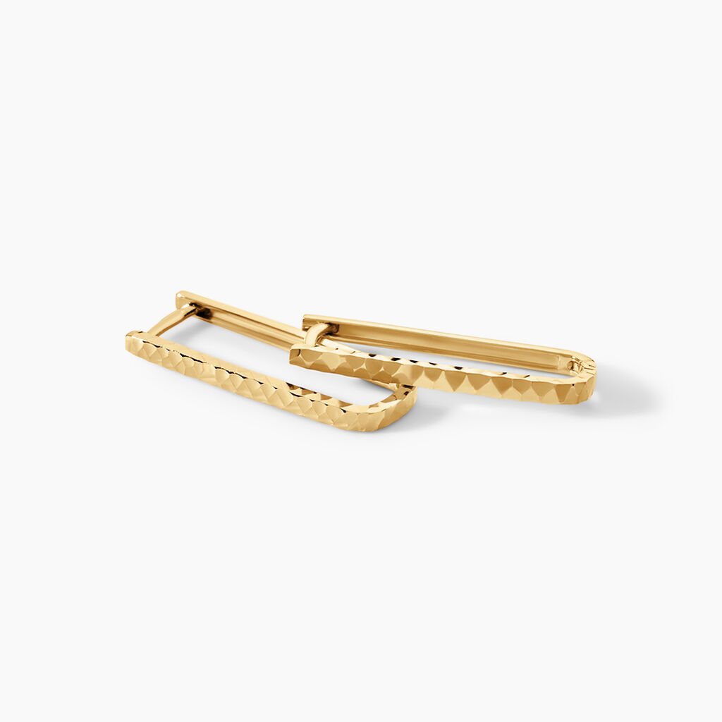 Cr&eacute;oles Eero Argent Dor&eacute; A L'Or 750/1000 - Boucles d'oreilles cr&eacute;oles Femme | Histoire d&rsquo;Or