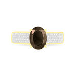 Bague Crista Or Jaune Quartz Et Diamant - Bagues solitaires Femme | Histoire d&rsquo;Or