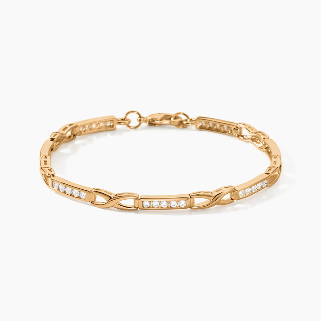 Bracelet Jonc Epiphanieae Plaqu&eacute; Or Jaune Oxyde De Zirconium - Bracelets Femme | Histoire d&rsquo;Or