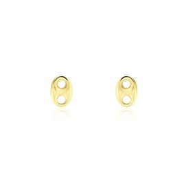 Boucles D'oreilles Puces Cara Grain De Cafe Or Jaune - Clous d'oreilles Femme | Histoire d’Or