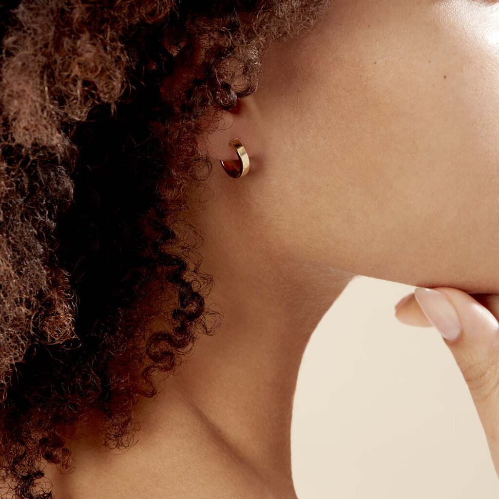 Créoles Cody Or Jaune - Boucles d'oreilles créoles Femme | Histoire d’Or