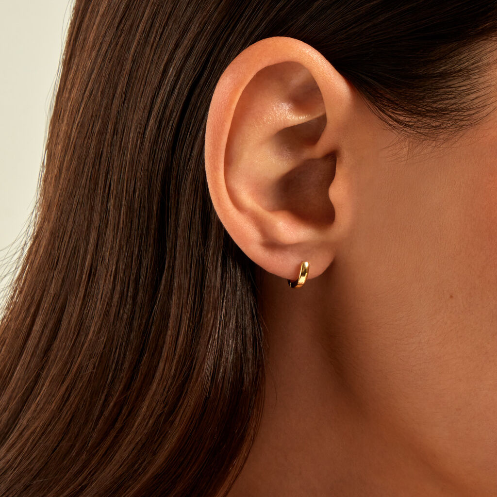 Cr&eacute;oles Eva Plaqu&eacute; Or Jaune - Boucles d'oreilles cr&eacute;oles Femme | Histoire d&rsquo;Or