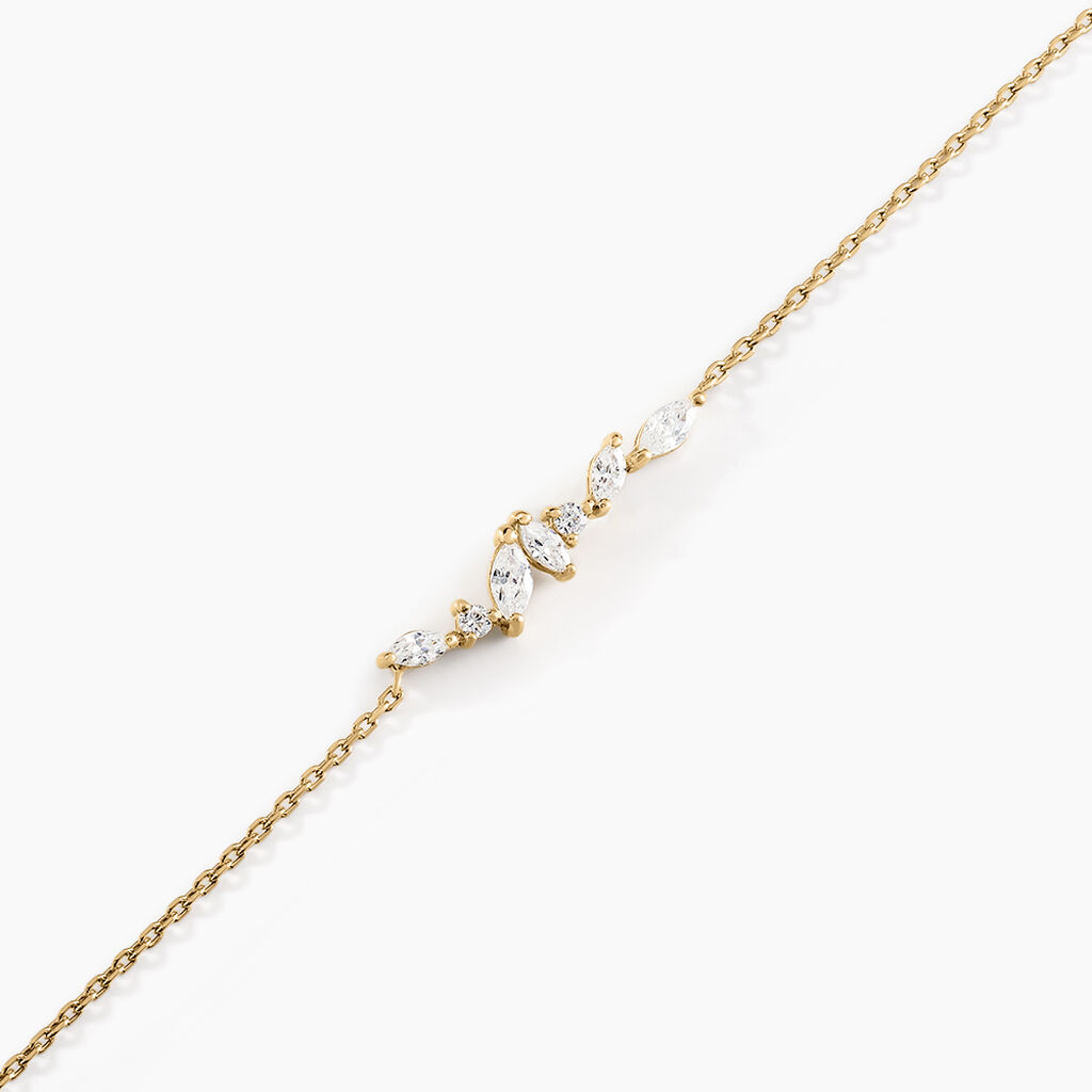 Bracelet Jardins D'hiver Plaqu&eacute; Or Jaune Oxyde De Zirconium - Bracelets Femme | Histoire d&rsquo;Or