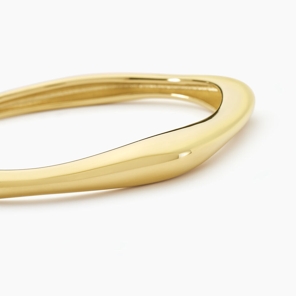 Bracelet Femme Doré En Acier Inoxydable - Style Jonc Or Jaune - Neuf Sans étiquette, Métal Base Titane