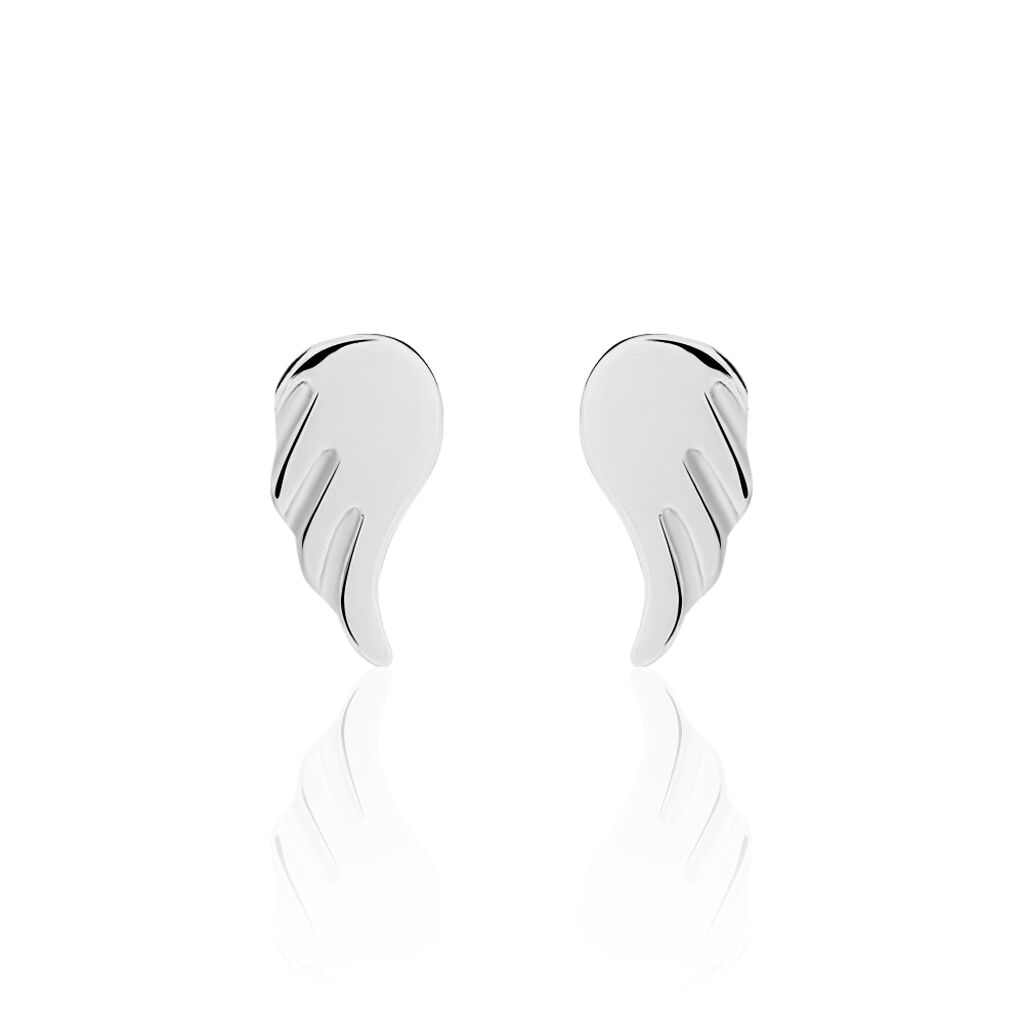 Boucles D'oreilles Puces Kayli Argent Blanc - Boucles d'oreilles fantaisie Femme | Histoire d’Or