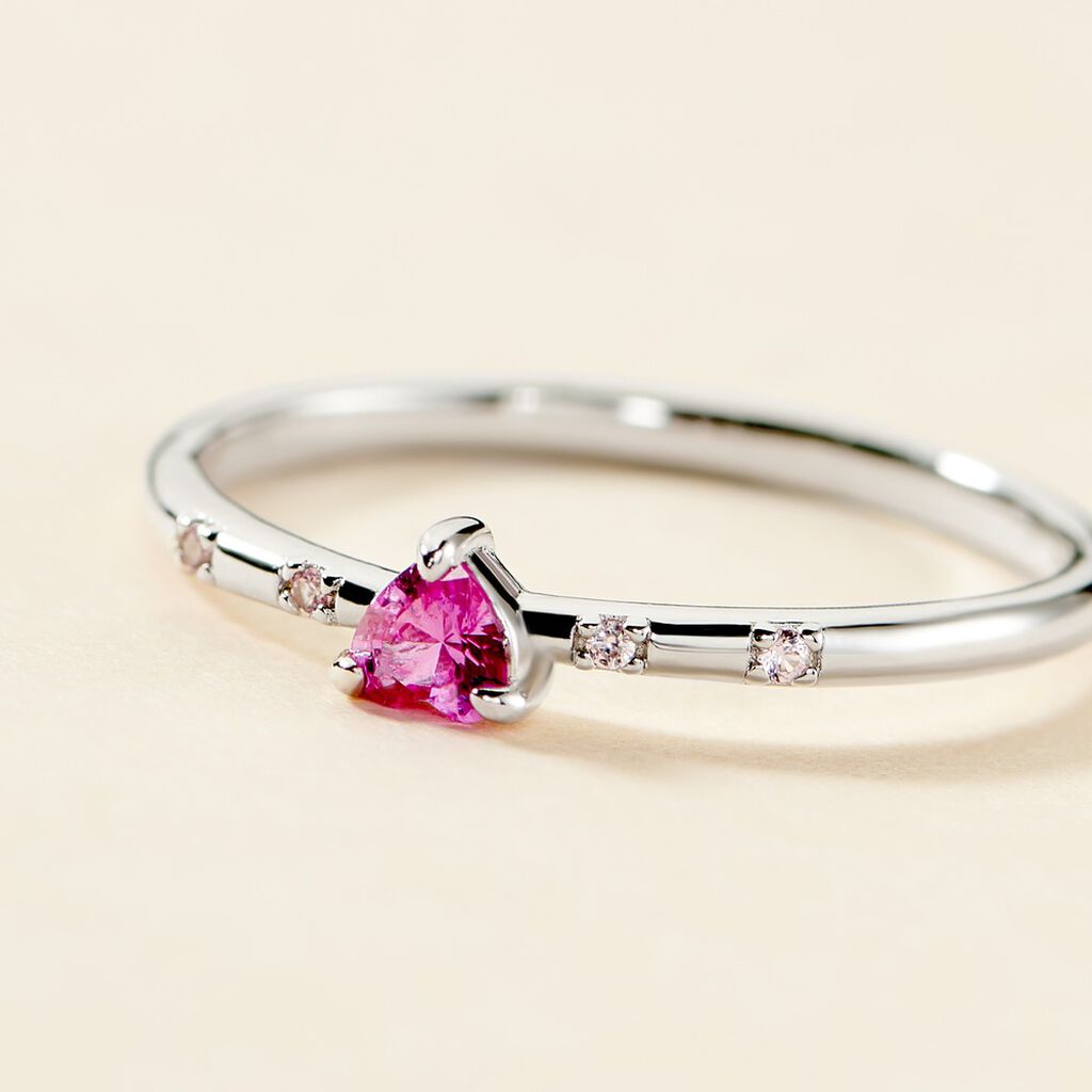 Bague Gemmie Argent Blanc Oxyde De Zirconium - Bagues solitaires Femme | Histoire d’Or