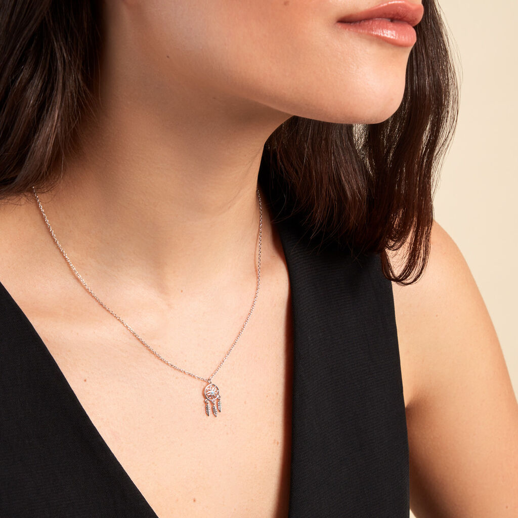 Collier Islene Argent Blanc Oxyde De Zirconium - Colliers fantaisie Femme | Histoire d’Or