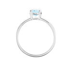 Bague Cassius Or Blanc Topaze Bleu Sky - Bagues solitaires Femme | Histoire d&rsquo;Or