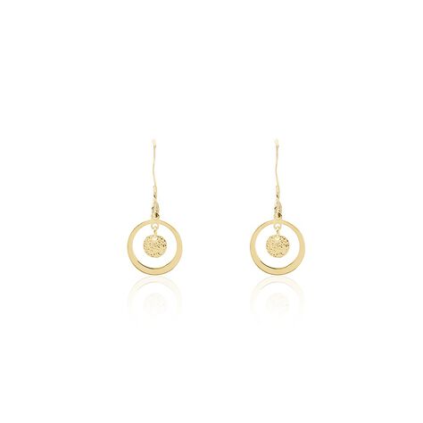 Boucles D'oreilles Pendantes Johnnie Plaqué Or Jaune - Boucles d'oreilles fantaisie Femme | Histoire d’Or