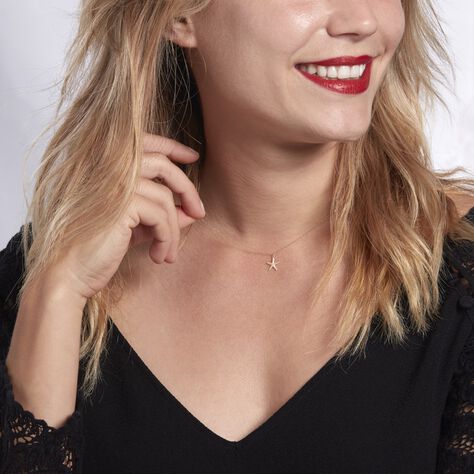 Collier Or Jaune Aenor Motif Etoile De Mer - Colliers Etoile Femme | Histoire d’Or