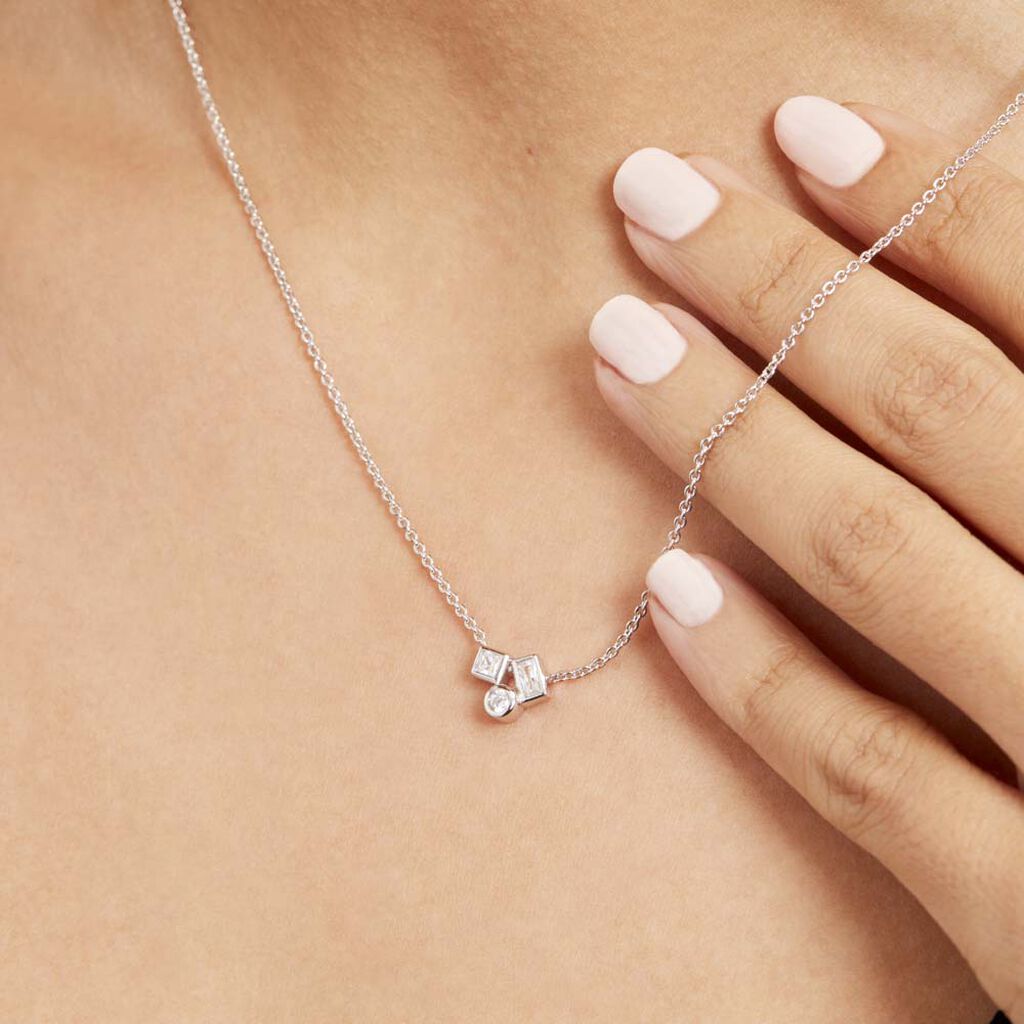 Collier Argent Duredle Oxydes De Zirconium - Colliers fantaisie Femme | Histoire d’Or