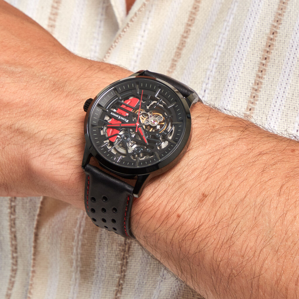 Montre Pierre Lannier Paddock Noir - Montres Homme | Histoire d’Or