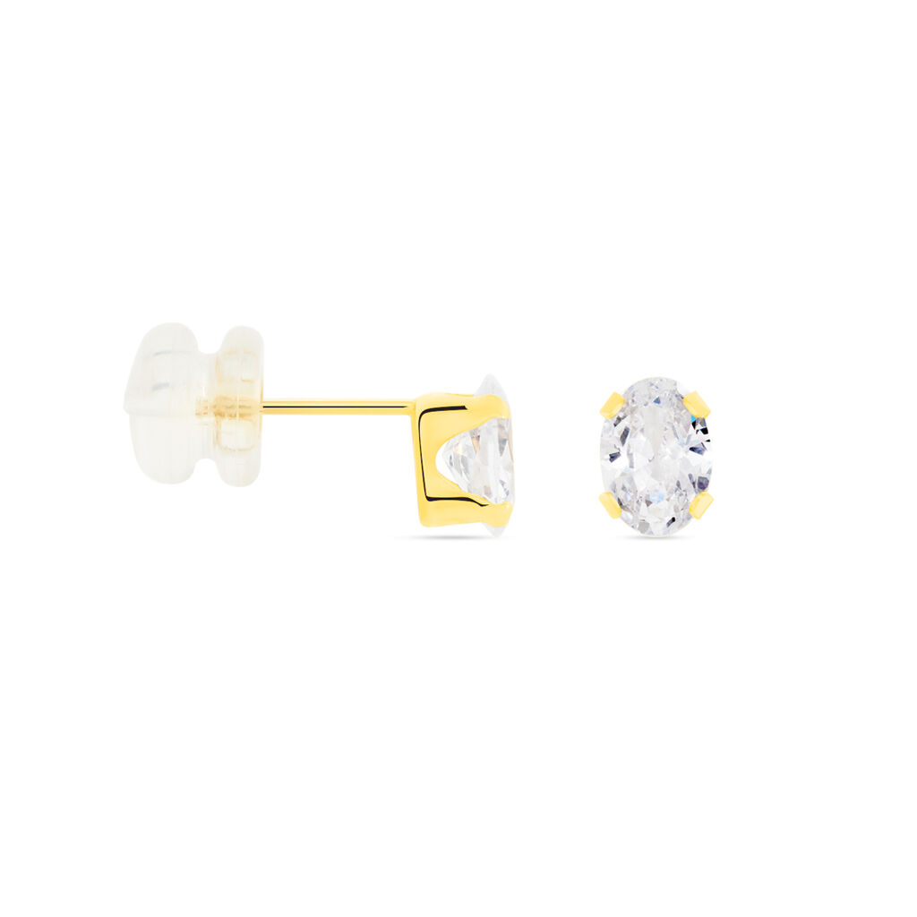 Boucles D'oreilles Puces Elea Or Jaune Oxyde - Clous d'oreilles Femme | Histoire d’Or