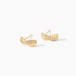 Boucles D'oreilles Izefia Rondes Or Jaune Oxyde De Zirconium - Boucles d'oreilles cr&eacute;oles Femme | Histoire d&rsquo;Or