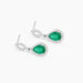 Boucles D'oreilles Puces Sissi Or Blanc Diamant Et Emeraude - Boucles d'oreilles pendantes Femme | Histoire d’Or