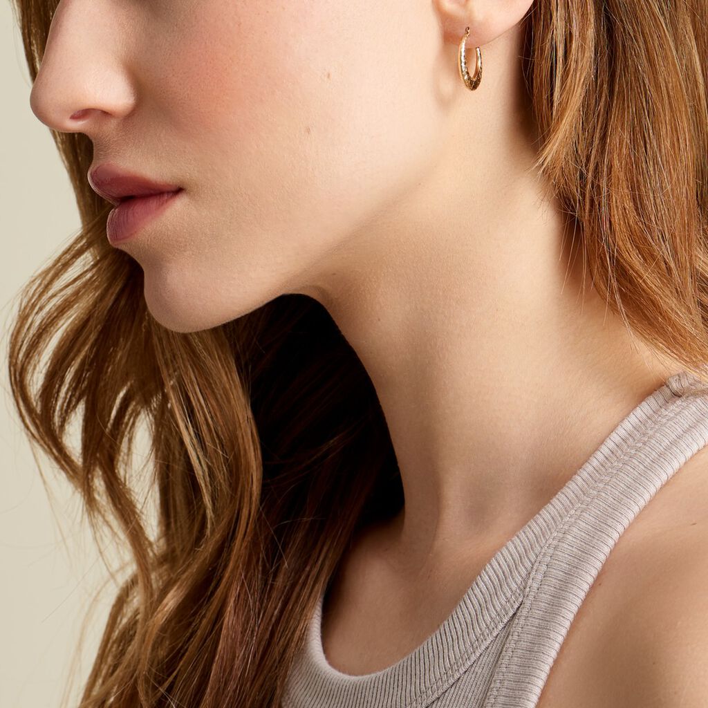 Créoles Annis Or Jaune - Boucles d'oreilles créoles Femme | Histoire d’Or
