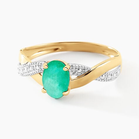 Bague Candice Or Jaune Emeraude - Bagues solitaires Femme | Histoire d&rsquo;Or