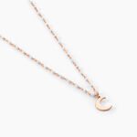Collier Mimosa Argent Rose - Ras de cou Femme | Histoire d&rsquo;Or