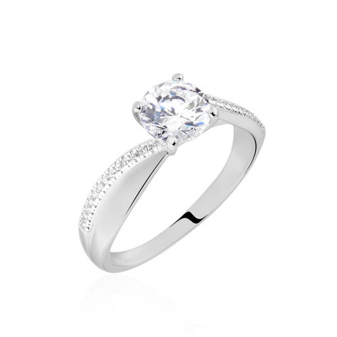 Bague Solitaire Maellyne Argent Blanc Oxyde De Zirconium - Bagues solitaires Femme | Histoire d’Or