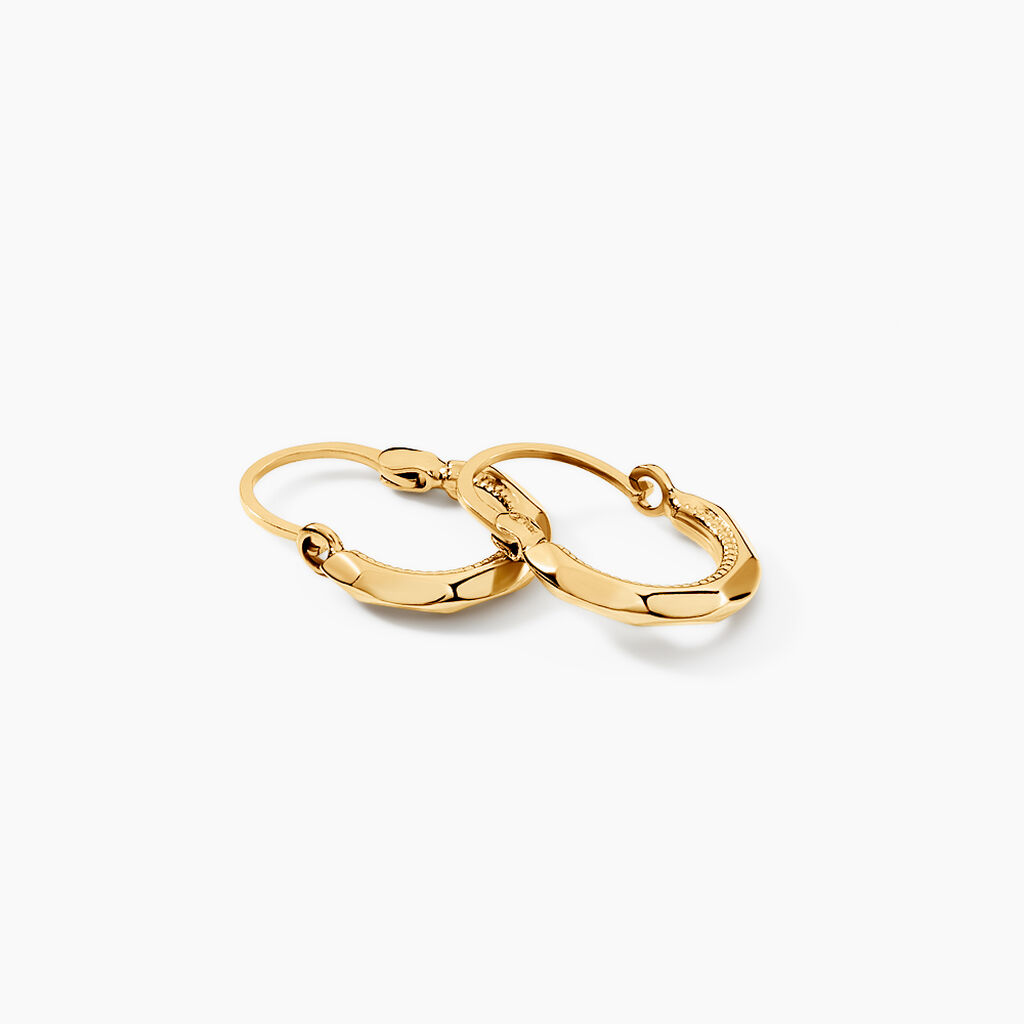 Créoles Kayleah Or Jaune - Boucles d'oreilles créoles Femme | Histoire d’Or