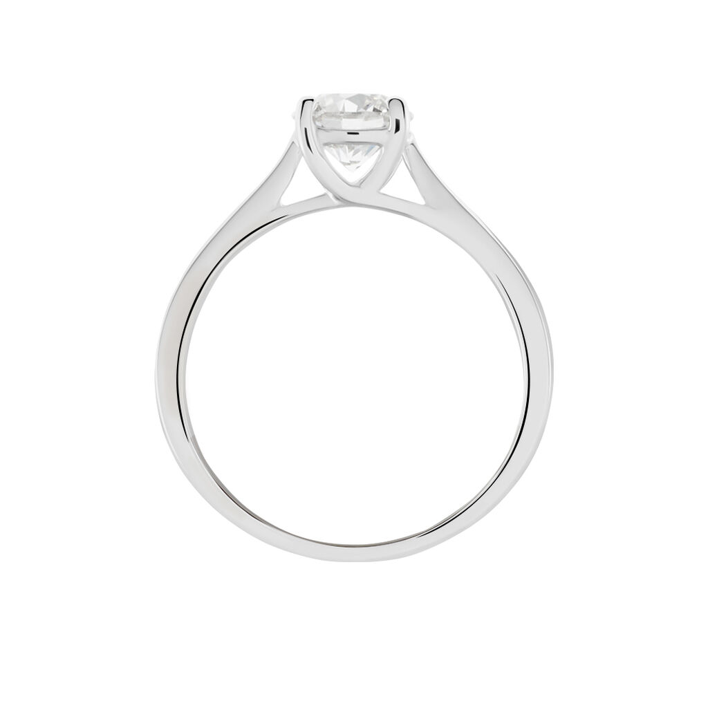 Bague Solitaire Fiona Or Blanc Diamant Synthetique - Bagues solitaires Femme | Histoire d&rsquo;Or