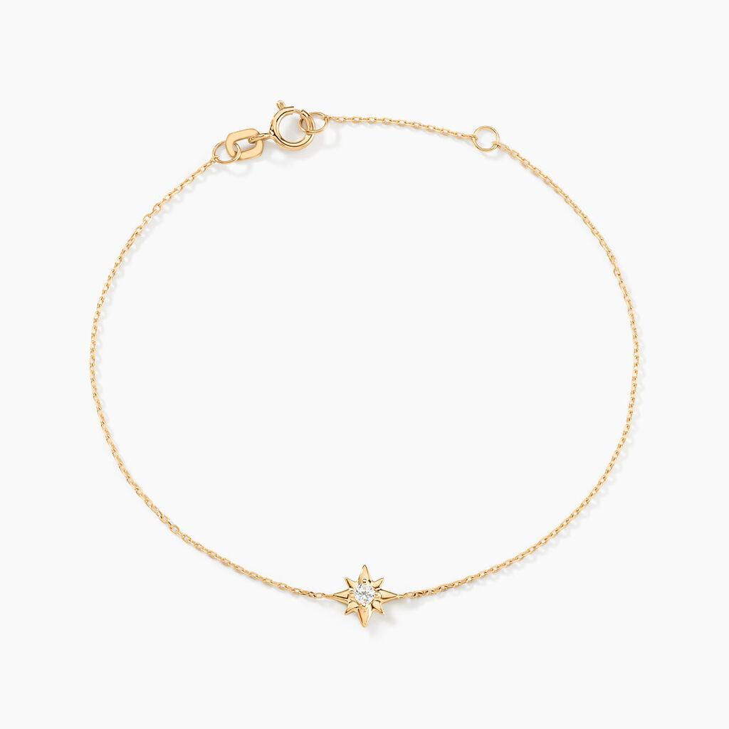 Bracelet Astralia Or Jaune Oxyde De Zirconium