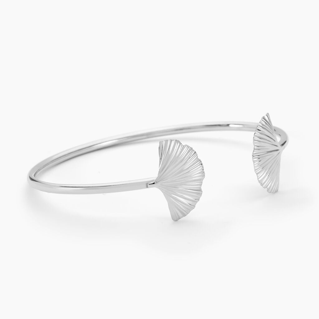 Bracelet Jonc Sahana Argent Blanc - Bracelets joncs Femme | Histoire d&rsquo;Or