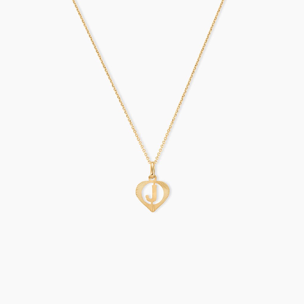 Pendentif Eudocie Coeur Lettre Or Jaune - Pendentifs Famille | Histoire d’Or