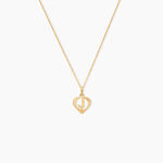 Pendentif Eudocie Coeur Lettre Or Jaune - Pendentifs Famille | Histoire d&rsquo;Or