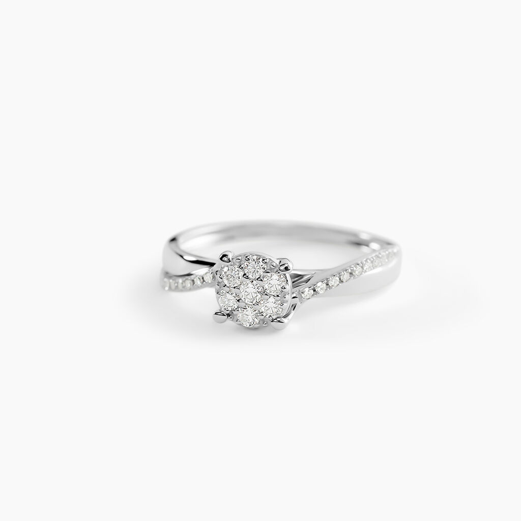 Bague Hebe Or Blanc Diamant - Bagues avec pierre Femme | Histoire d&rsquo;Or