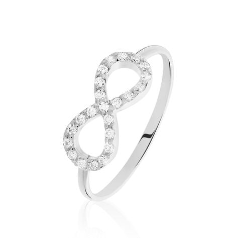 Bague Klothilda Or Blanc Oxyde De Zirconium - Bagues solitaires Femme | Histoire d&rsquo;Or