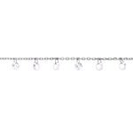 Cha&icirc;ne De Cheville Carolaine Argent Blanc Oxyde De Zirconium - Cha&icirc;nes de cheville Femme | Histoire d&rsquo;Or