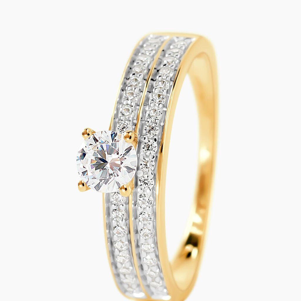 Bague Or Jaune Judita Oxyde De Zirconium - Bagues solitaires Femme | Histoire d&rsquo;Or