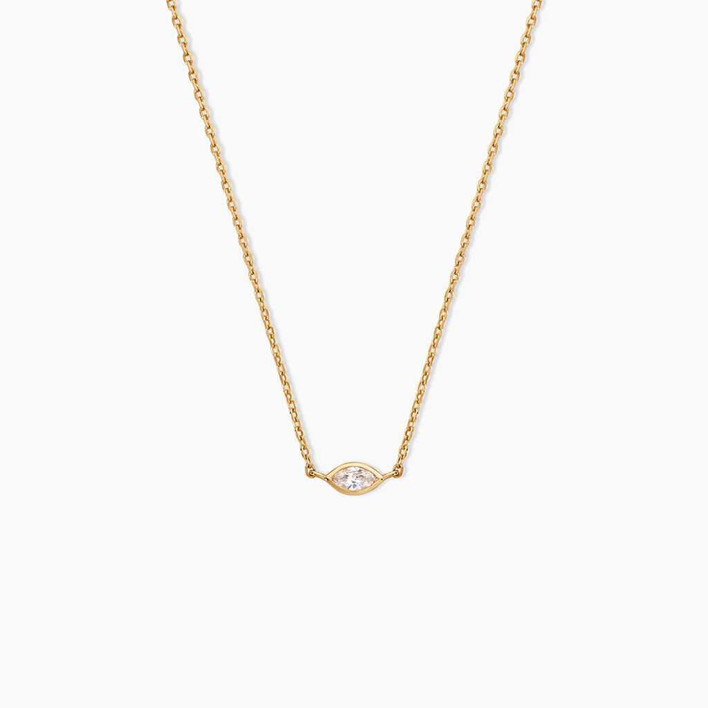 Collier Amazone Plaqu&eacute; Or Jaune Oxyde De Zirconium - Colliers Femme | Histoire d&rsquo;Or