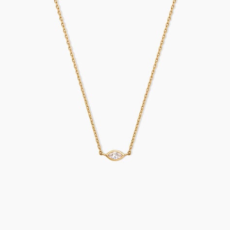Collier Amazone Plaqu&eacute; Or Jaune Oxyde De Zirconium - Colliers Femme | Histoire d&rsquo;Or