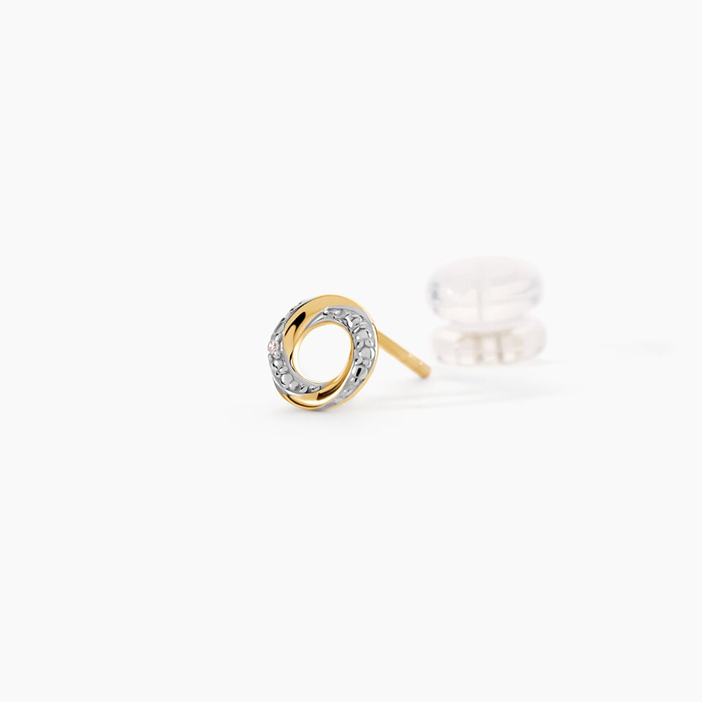 Boucles D'oreilles Puces Or Jaune Pamila Diamants - Boucles d'oreilles pierres pr&eacute;cieuses Femme | Histoire d&rsquo;Or