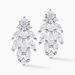 Boucles D'oreilles Pendantes Marquis Or Blanc Oxyde De Zirconium - Boucles d'oreilles pendantes Femme | Histoire d’Or
