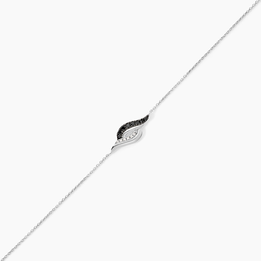 Bracelet Sculptural Or Blanc Diamant - Bracelets Femme | Histoire d&rsquo;Or